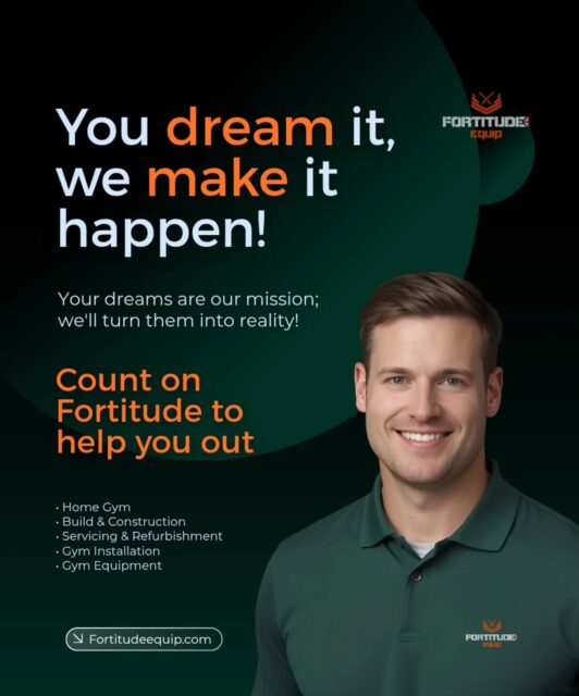 💡 You dream it. We make it happen.
From concept to completion, we’re here to turn your vision into reality.

Whether it’s a home gym, a commercial facility, or a full gym refurbishment, you can count on Fortitude to deliver quality, expertise, and results — every step of the way.

📍 Based in Manchester
🇬🇧 Serving clients across the UK

Let’s build something strong together.
👉 fortitudeequip.com
.
.
.
.
.
.
.
.
.
.
.
.
.
.
.
.
#FortitudeEquip #GymExperts #GymConstructionUK #HomeGymUK #FitnessBusiness #ManchesterFitness #GymInstallation #BuiltWithFortitude